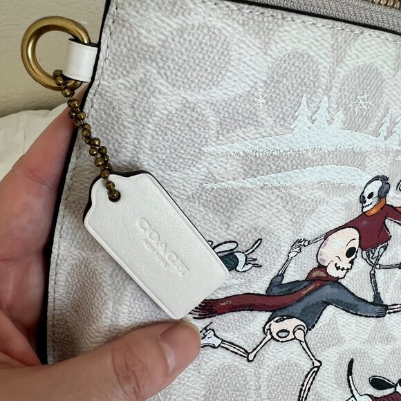 Coach Skating Skeletons Wristlet - Picture 12 of 13